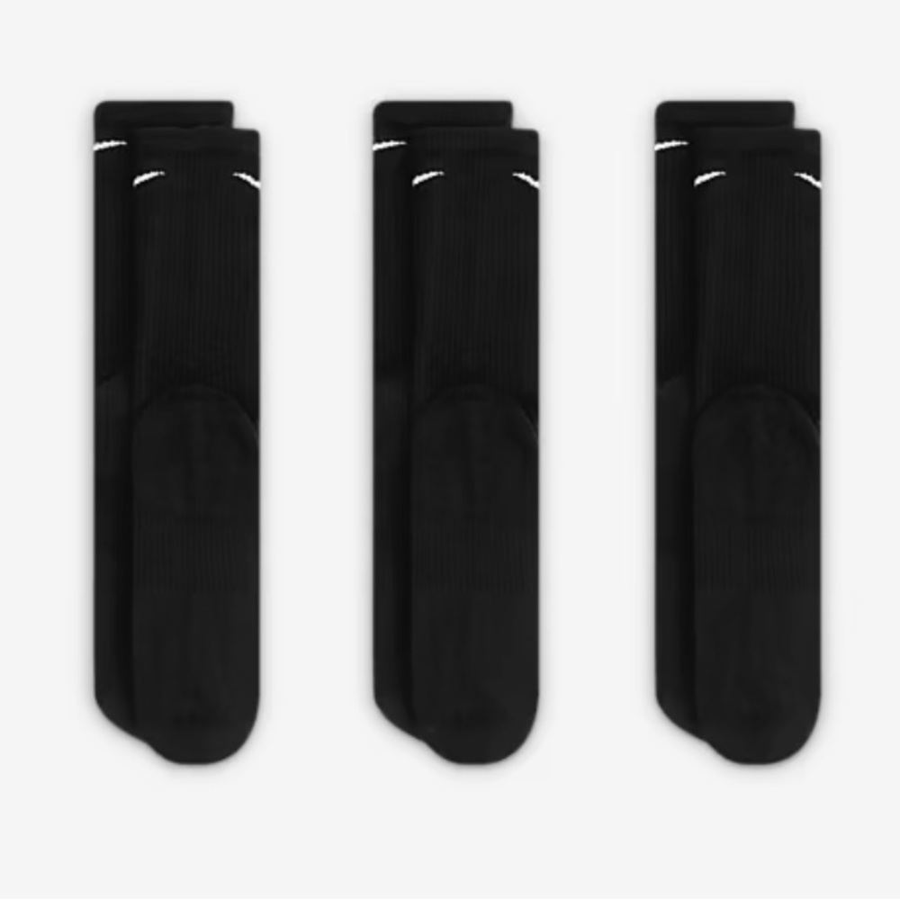 NIKE 
Training Crew Socks (3 Pairs)
Nike Everyday Cushioned - Picture 3 of 12